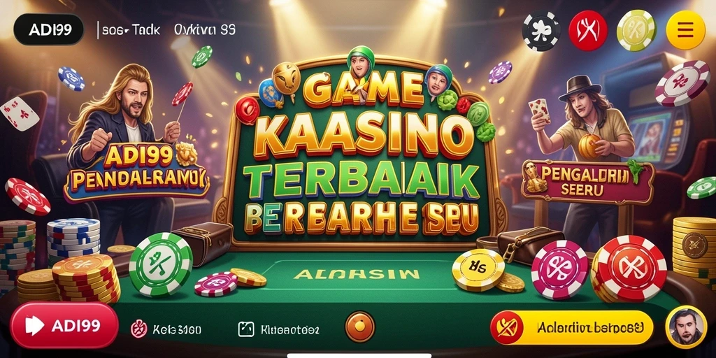 Tampilan gameplay menarik dalam aplikasi Kasino ADI99.