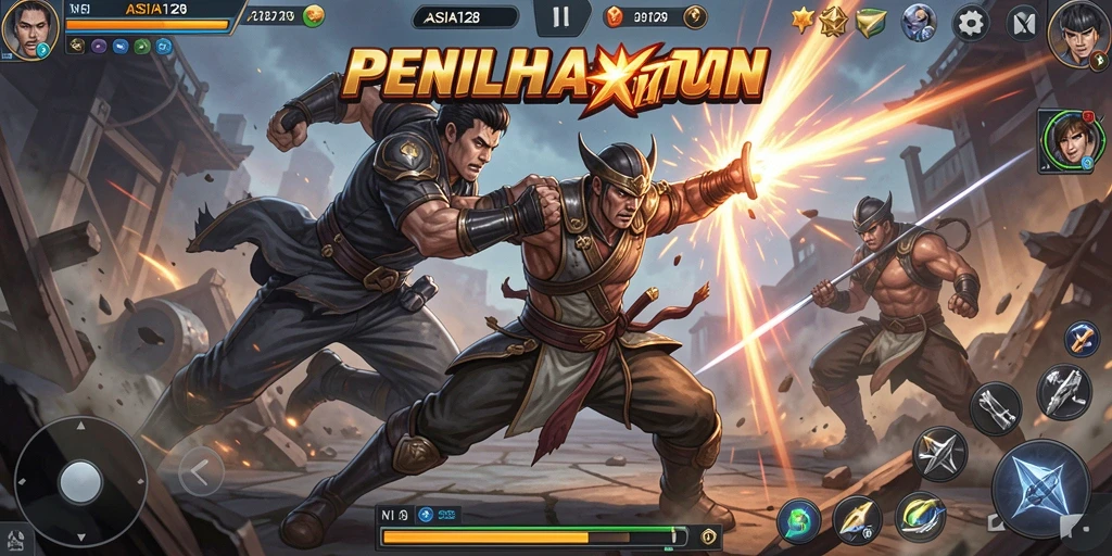 Tampilan gameplay ASIA128 yang menegangkan dan penuh aksi.