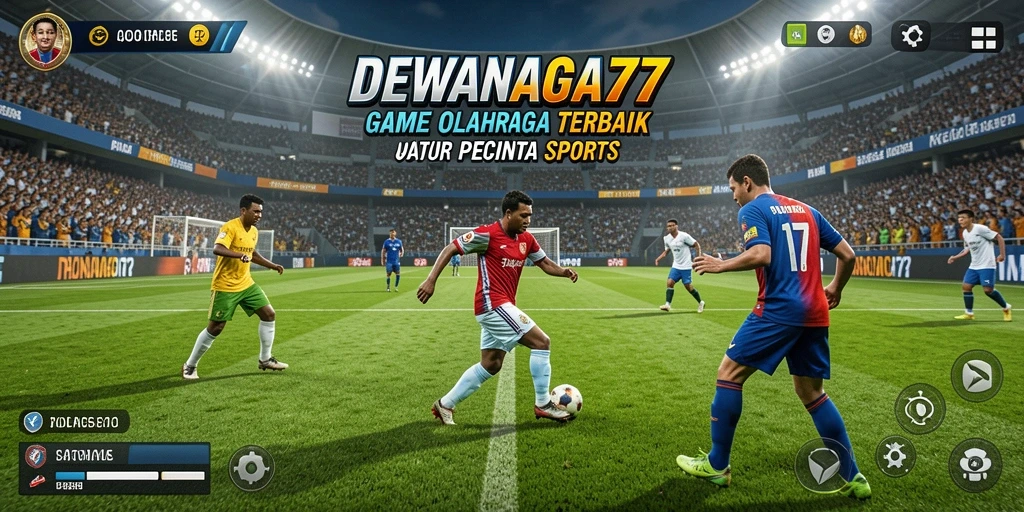 Tampilan gameplay DEWANAGA77 yang penuh aksi olahraga.