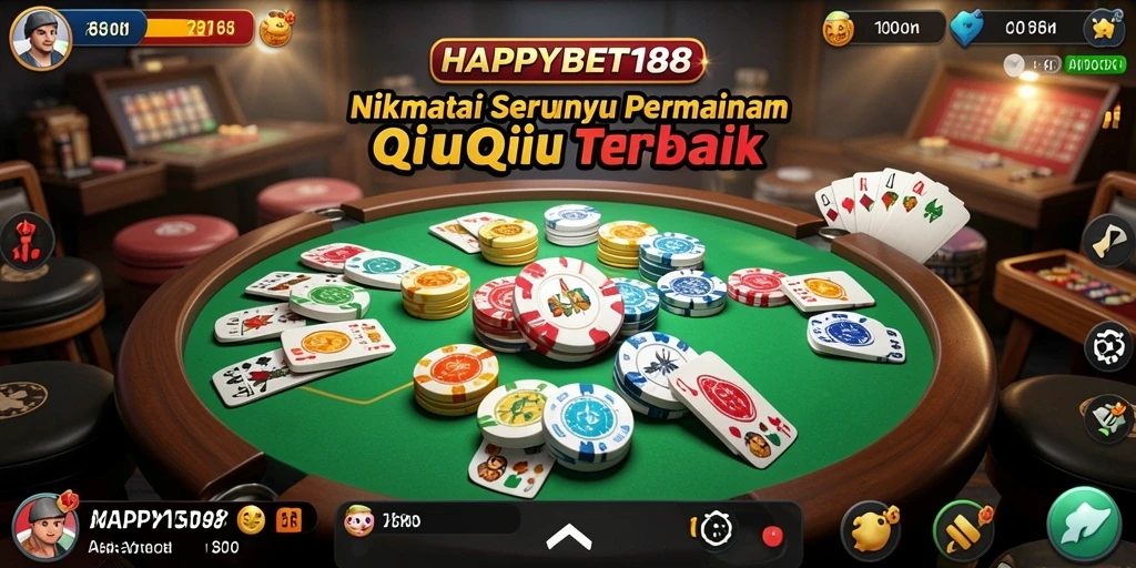 Tampilan gameplay QiuQiu di HAPPYBET188 dengan antarmuka yang menarik.