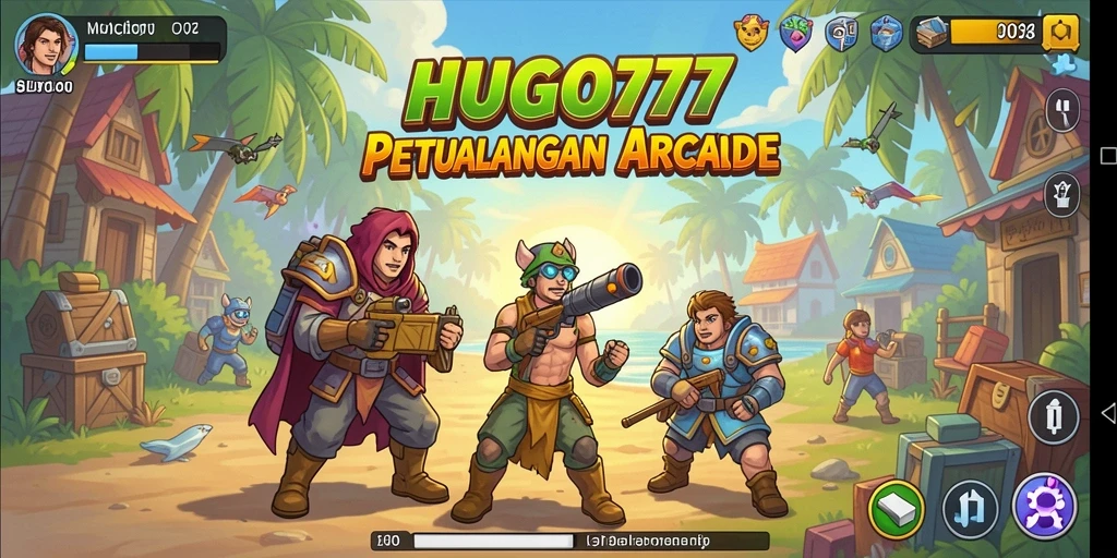 Tampilan gameplay HUGO77 yang seru dan menantang di setiap level.