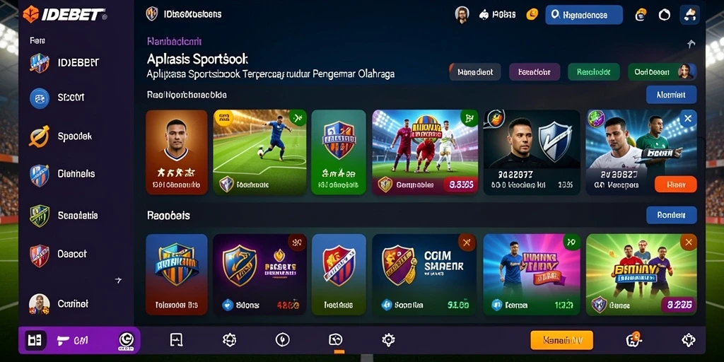 Tampilan screenshot menunjukkan pengguna aktif menikmati taruhan olahraga di IDEBET.