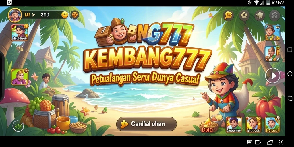 Tampilan gameplay KEMBANG777 yang menarik dan penuh warna.