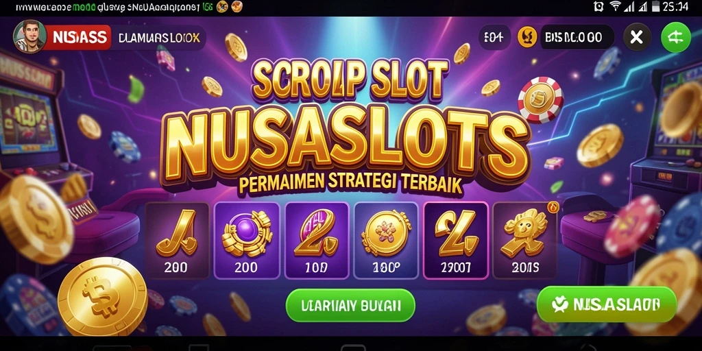 Tampilan gameplay seru dalam NUSASLOTS yang penuh warna.