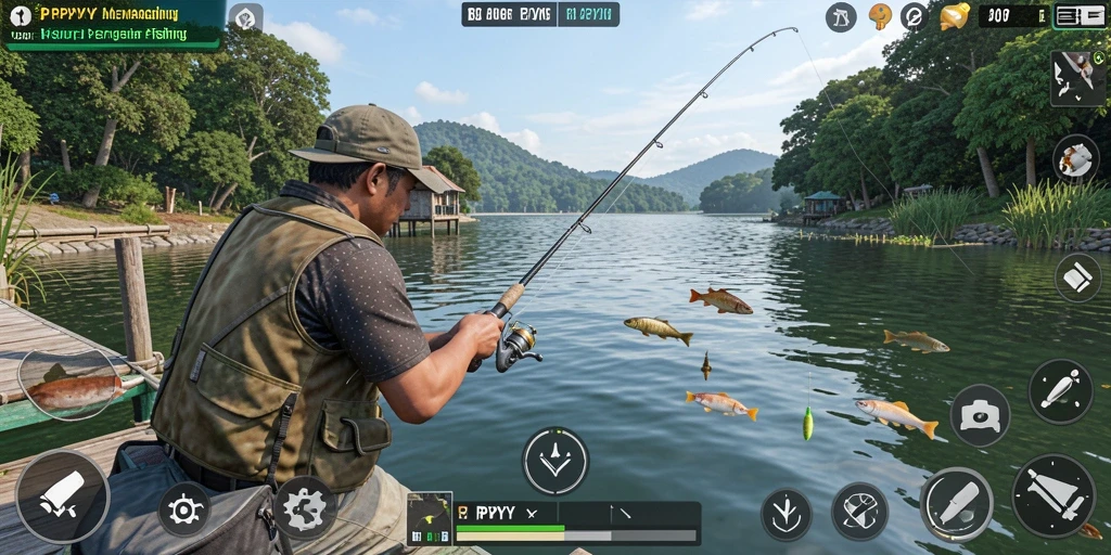 Screenshot gameplay RPYYY menampilkan pengalaman memancing yang seru dan menantang.