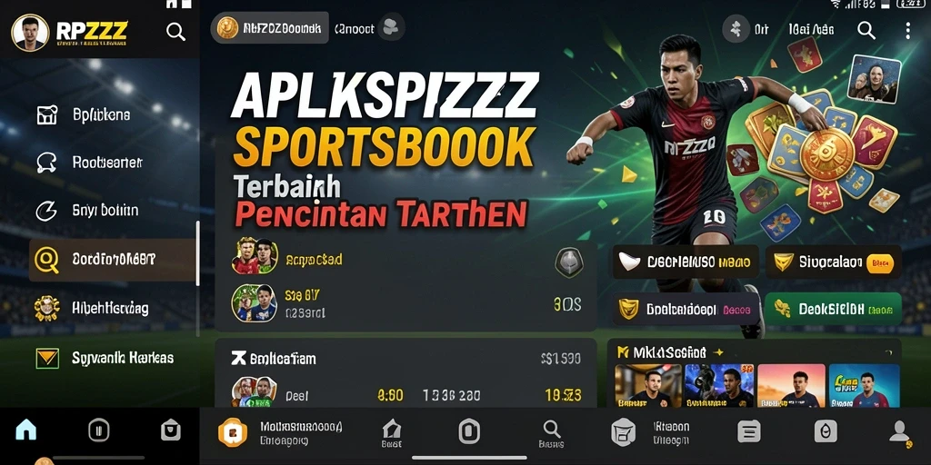 Tampilan utama RPZZZ yang menunjukkan berbagai pilihan taruhan olahraga.