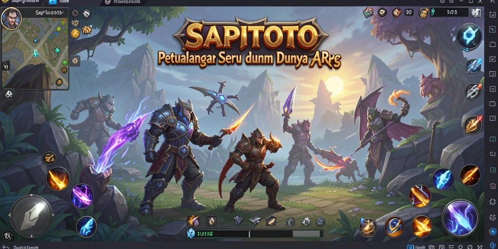 Tampilan gameplay seru dalam SAPITOTO dengan aksi ARPG yang mendebarkan.