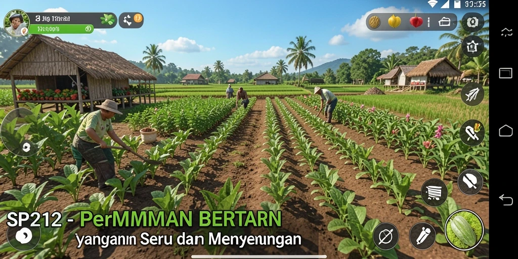 Gameplay SP212 yang menawan dengan elemen bertani yang realistis.