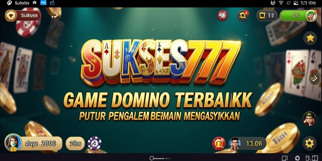 Tampilan gameplay menarik dari permainan Domino SUKSES777.