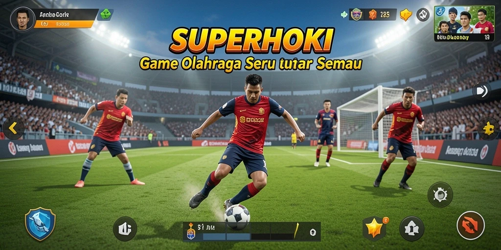 Gameplay SUPERHOKI yang seru dan penuh aksi.